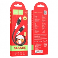 Cablu Type-C la Type-C HOCO  X82 / 1m / Silicone / up to 3A / Black thumbnav 4