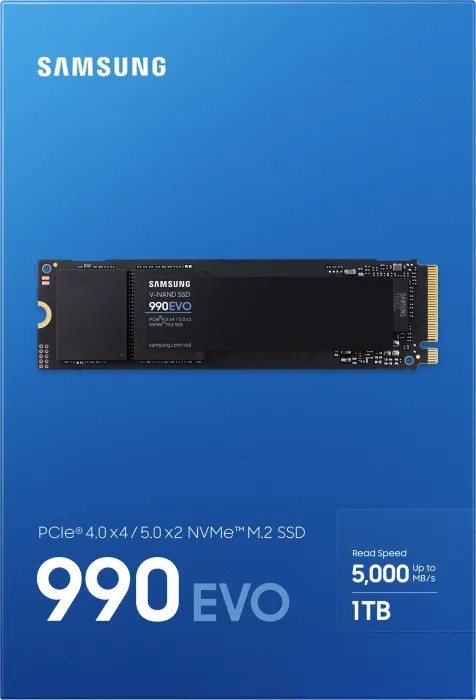 M.2 NVMe SSD Samsung SSD 990 EVO  / 1.0TB  / PCIe4.0 x4 / 5.0 x2, NVMe 2.0 photo 2
