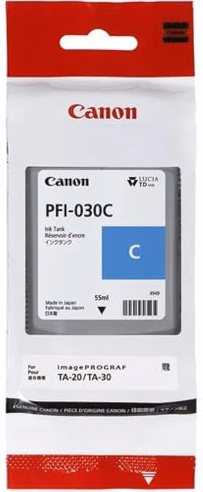 Ink Cartridge Canon PFI-030 Cyan, black, 55ml for TM240,TM340.
