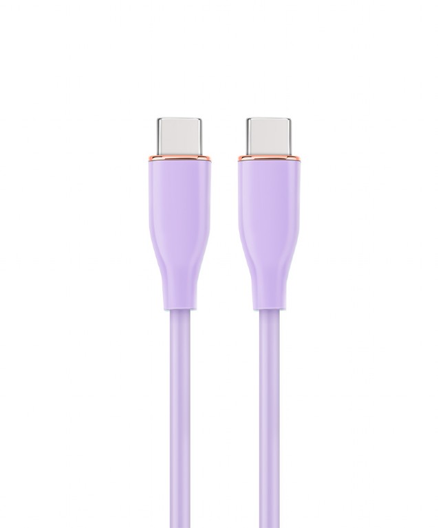 Cablu Type-C la Type-CCablexpert CC-USB2S-CMCM-1.5M-P / 1.5 m/  Violet photo 1