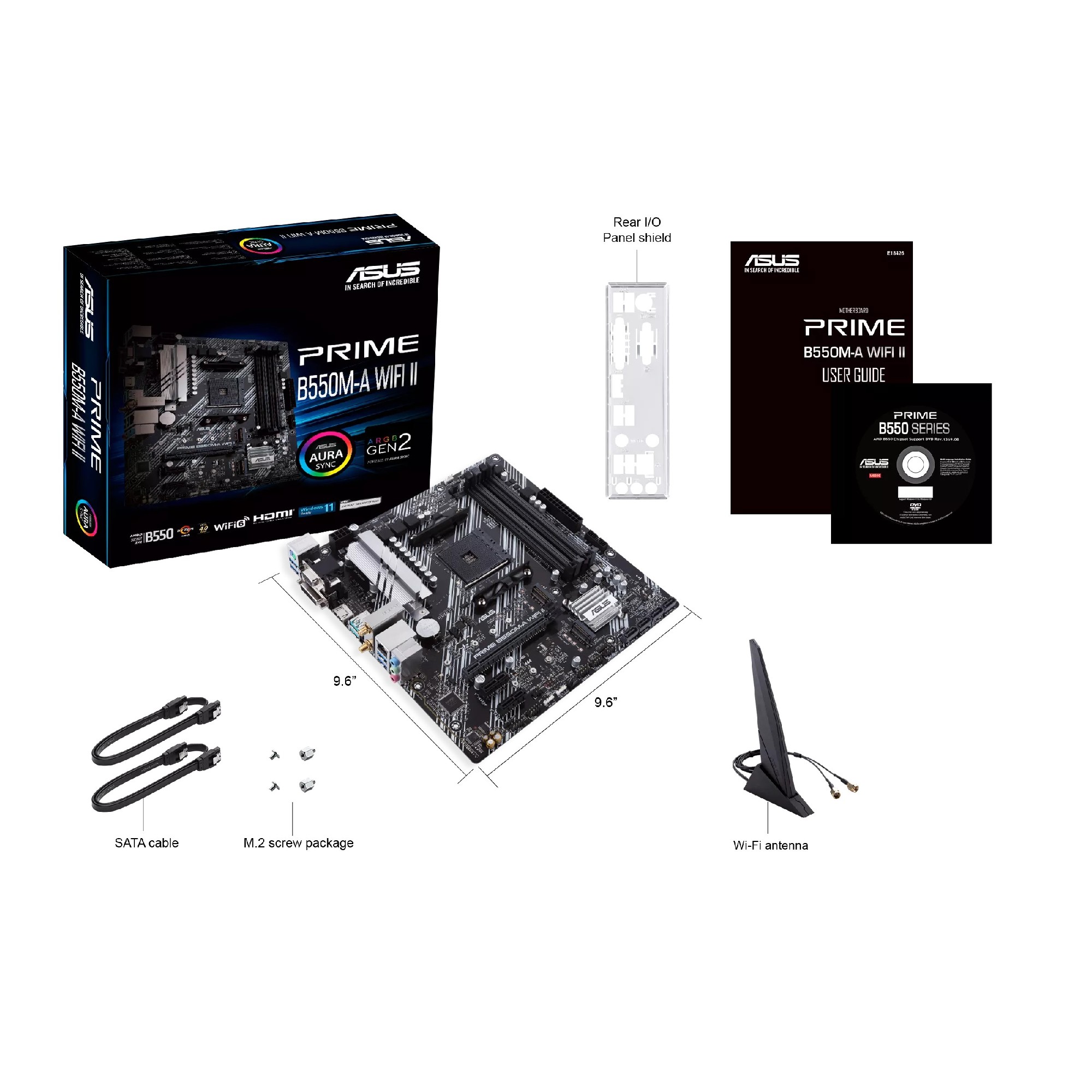 Материнская плата ASUS PRIME B550M-A WI-FI II / AM4 / B550 / DDR4 / mATX photo 6