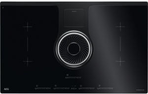 Plita incorporabila inductie cu hota AEG IDK84451IB, 4 arzatoare, Negru thumbnav 1
