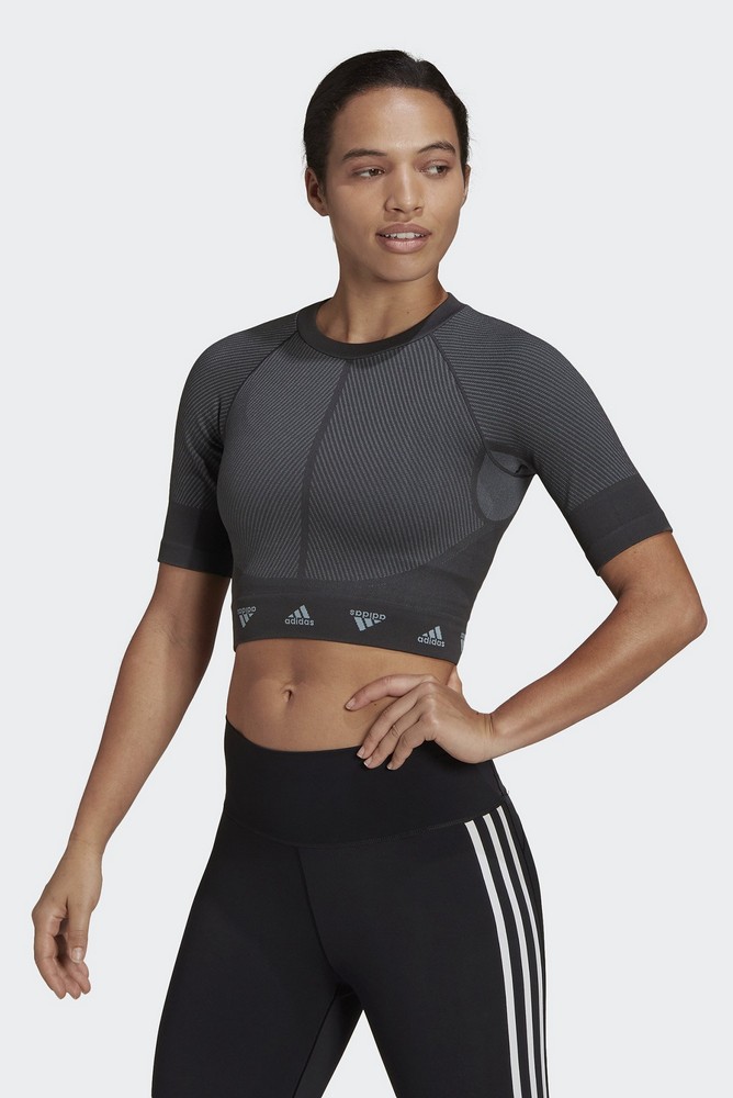Tricou Adidas WTR AEROKNIT T   / Femei / XS / Gri photo 2