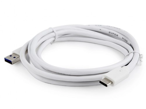 Cable USB3.0/Type-C - 1.8m - Cablexpert CCP-USB3-AMCM-6-W, 1.8 m, USB 3.0 (male) to Type-C (male), White