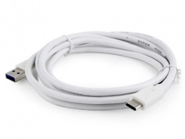 Cable USB3.0/Type-C - 1.8m - Cablexpert CCP-USB3-AMCM-6-W, 1.8 m, USB 3.0 (male) to Type-C (male), White
