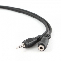 Audio cable 3.5mm - 5m - Cablexpert CCA-423-5M, 3.5 mm stereo audio extension cable, 5m, 3.5mm stereo plug to 3.5mm stereo socket thumbnav 1