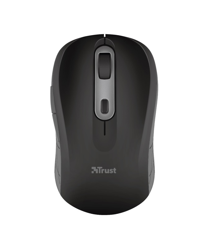 Trust Duco Wireless Mouse, Dual Connect USB-C / USB, 2.4GHz, Micro receiver, 800/1600/2400 dpi, 6 button, dual connect micro-receiver with both USB-C and standard USB connector, Black photo 1