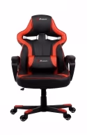 Gaming/Office Chair AROZZI Milano, Black/Red, PU Leather, max weight up to 90-95kg / height 160-180cm, Tilt Angle 12°, Fixed Armrests, Lumbar cushion, Wood Frame, Nylon wheelbase, Gas Lift 4class, Small nylon casters, W-20.5kg