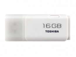 16GB USB2.0 Kioxia (Toshiba) TransMemory U202 White, Plastic, Small design (Read 20 MByte/s, Write 10 MByte/s)