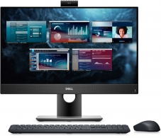 All-in-One PC - 23.8" DELL OptiPlex 5490 FHD IPS Non-Touch AG (Intel Core i5-10500T, 8GB (1X8GB) DDR4, M.2 256GB PCIe NVMe, noODD, CR, Integrated graphics, WiFi6 AX201 2x2 (Gig+)+ BT5.1, TPM, Webcam, Wireless Keyboard and Mouse - KM5221W, Height Adjusta thumbnav 1