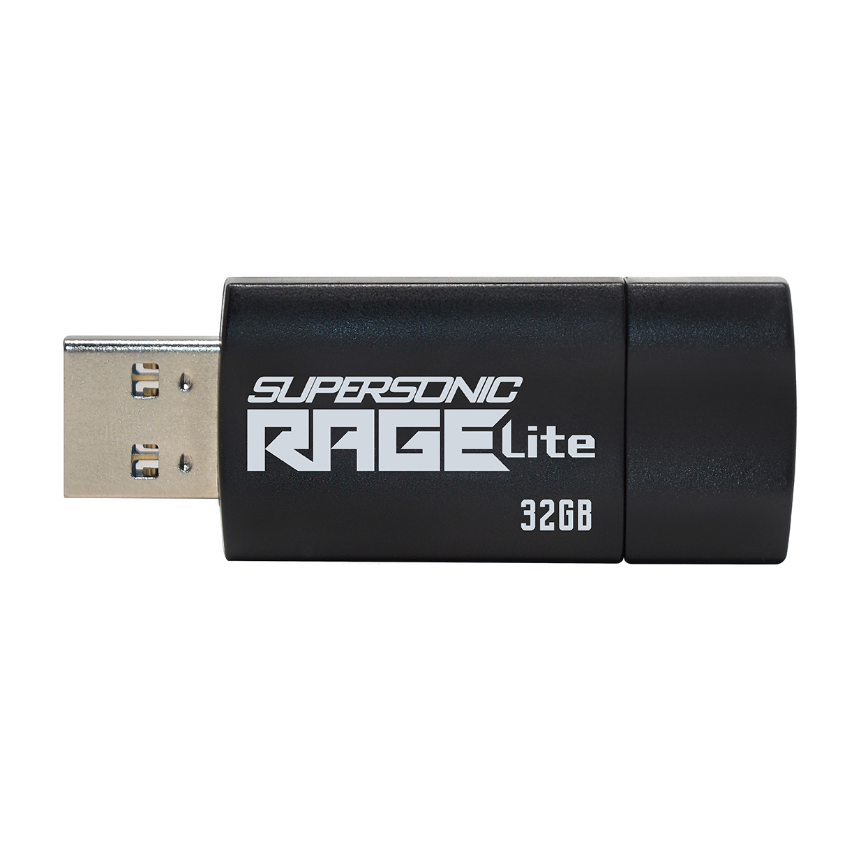 32GB USB3.2  Patriot Supersonic Rage Lite Black, Retractable design (Up to 120MB/s Read Speed) photo 2