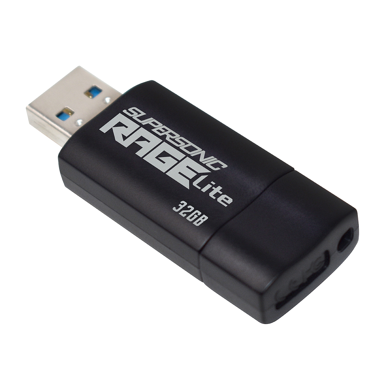 32GB USB3.2  Patriot Supersonic Rage Lite Black, Retractable design (Up to 120MB/s Read Speed) photo 4
