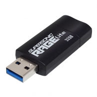 32GB USB3.2  Patriot Supersonic Rage Lite Black, Retractable design (Up to 120MB/s Read Speed) thumbnav 3