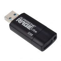 32GB USB3.2  Patriot Supersonic Rage Lite Black, Retractable design (Up to 120MB/s Read Speed) thumbnav 4