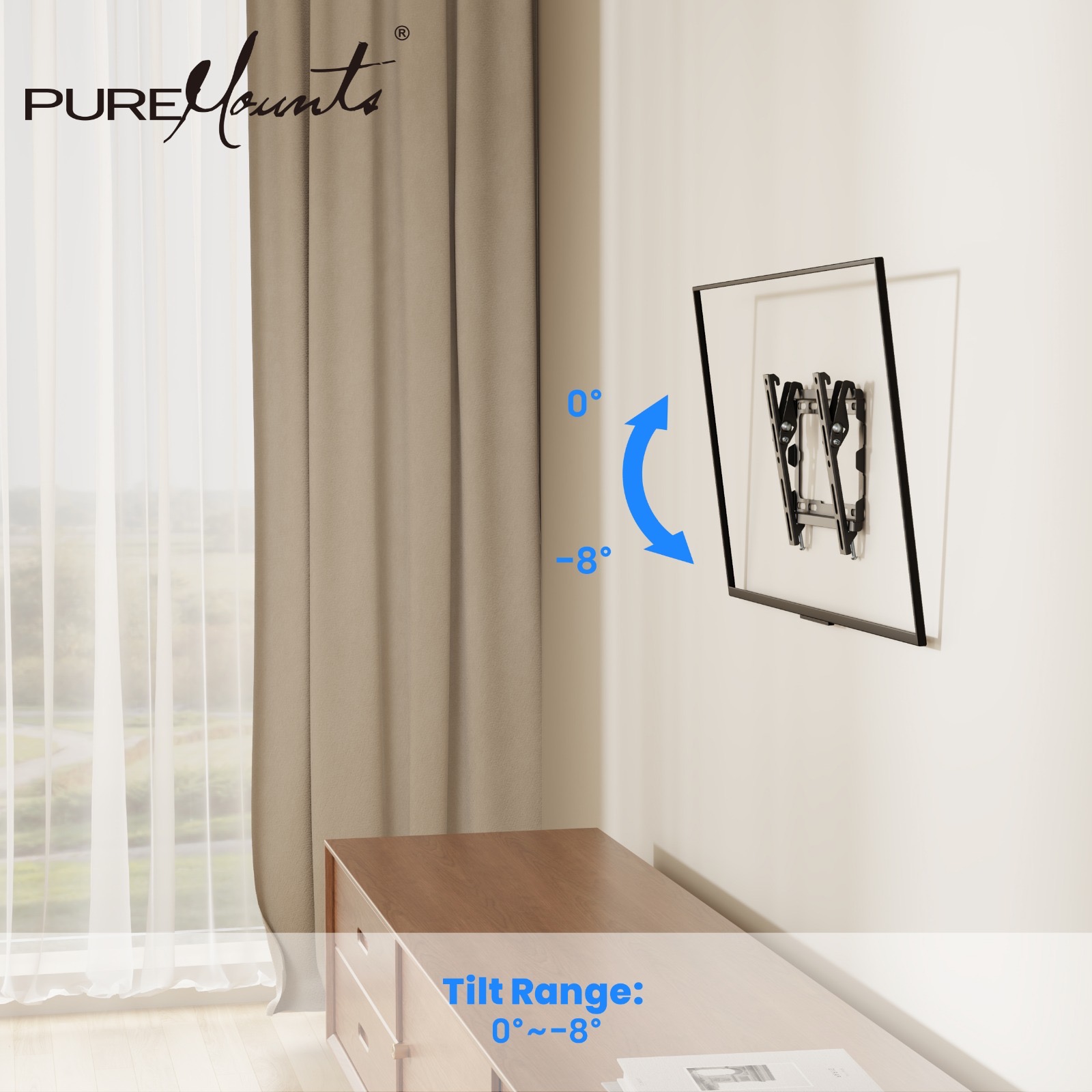 Настенное крепление для телевизора 23-43” PureMounts BT210 photo 3