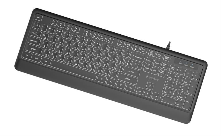 Tastatura subtire Gembird KB-UML-04-CYRL/ USB A+C/ Black photo 3