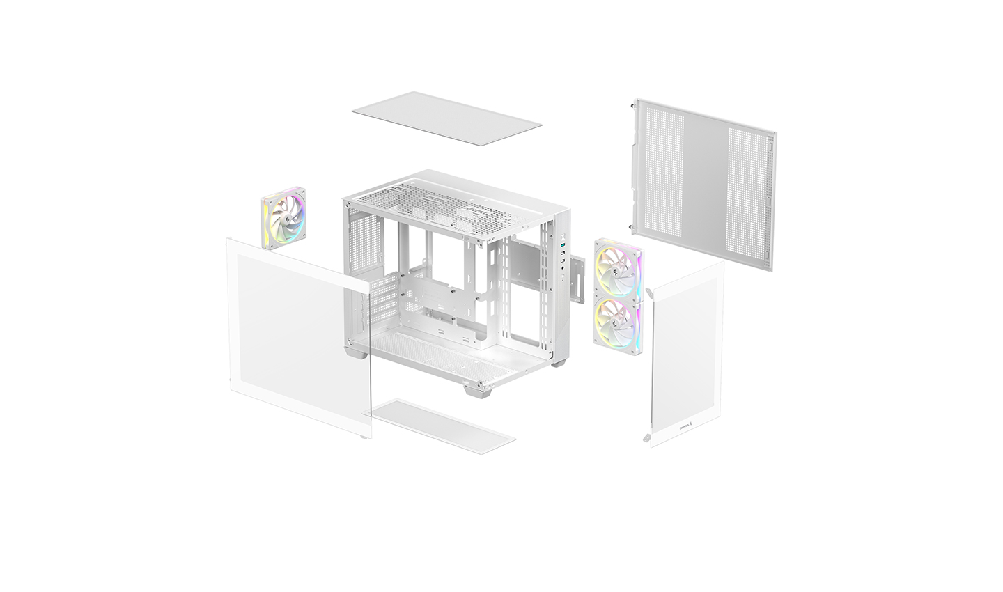 Carcasa DEEPCOOL CG330 3F WH / w/oPSU / Side panel / 3x A-RGB 120mm, 1x140mm / ATX photo 10