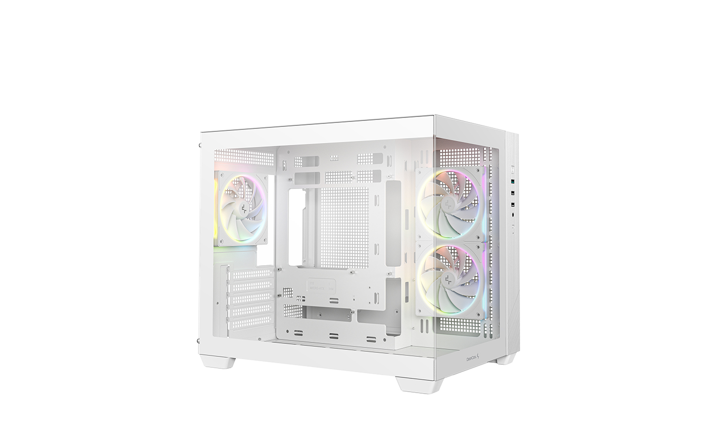 Carcasa DEEPCOOL CG330 3F WH / w/oPSU / Side panel / 3x A-RGB 120mm, 1x140mm / ATX photo 2