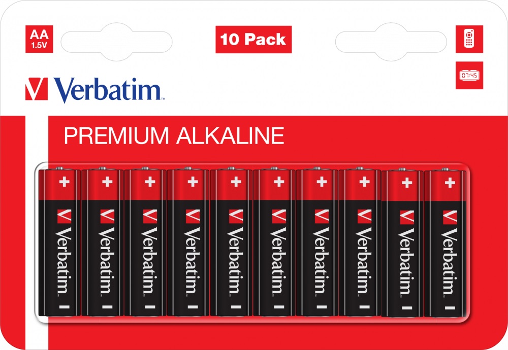 Verbatim Alcaline Battery  AA, 10pcs, Blister pack photo 1