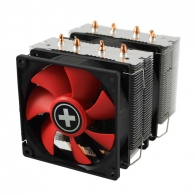 XILENCE Cooler XC044 ”M504D” Performance C Series, Intel Socket LGA 2066/2011/1851/1700/115x & AM5/AM4, up to 180W, Dual-Tower, 2x PWM fans - 92x92x25mm, Hydro-bering fan, 600-2200rpm, 14.0~21.8dBA, 111.2 CFM, 4pin PWM,  4x 6mm Cooper heatpipes thumbnav 1