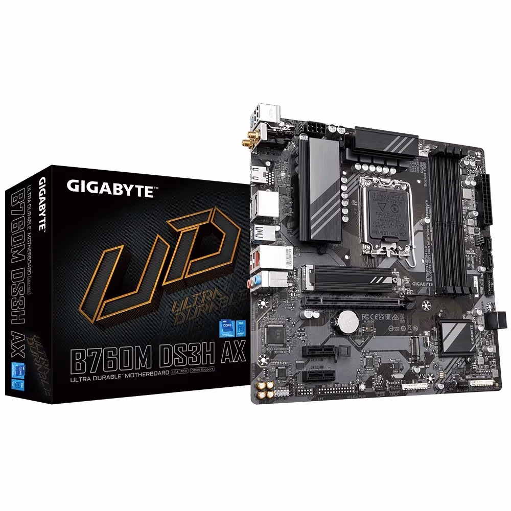 Материнская плата GIGABYTE B760M DS3H AX / 1700 / B760 / DDR5 / mATX