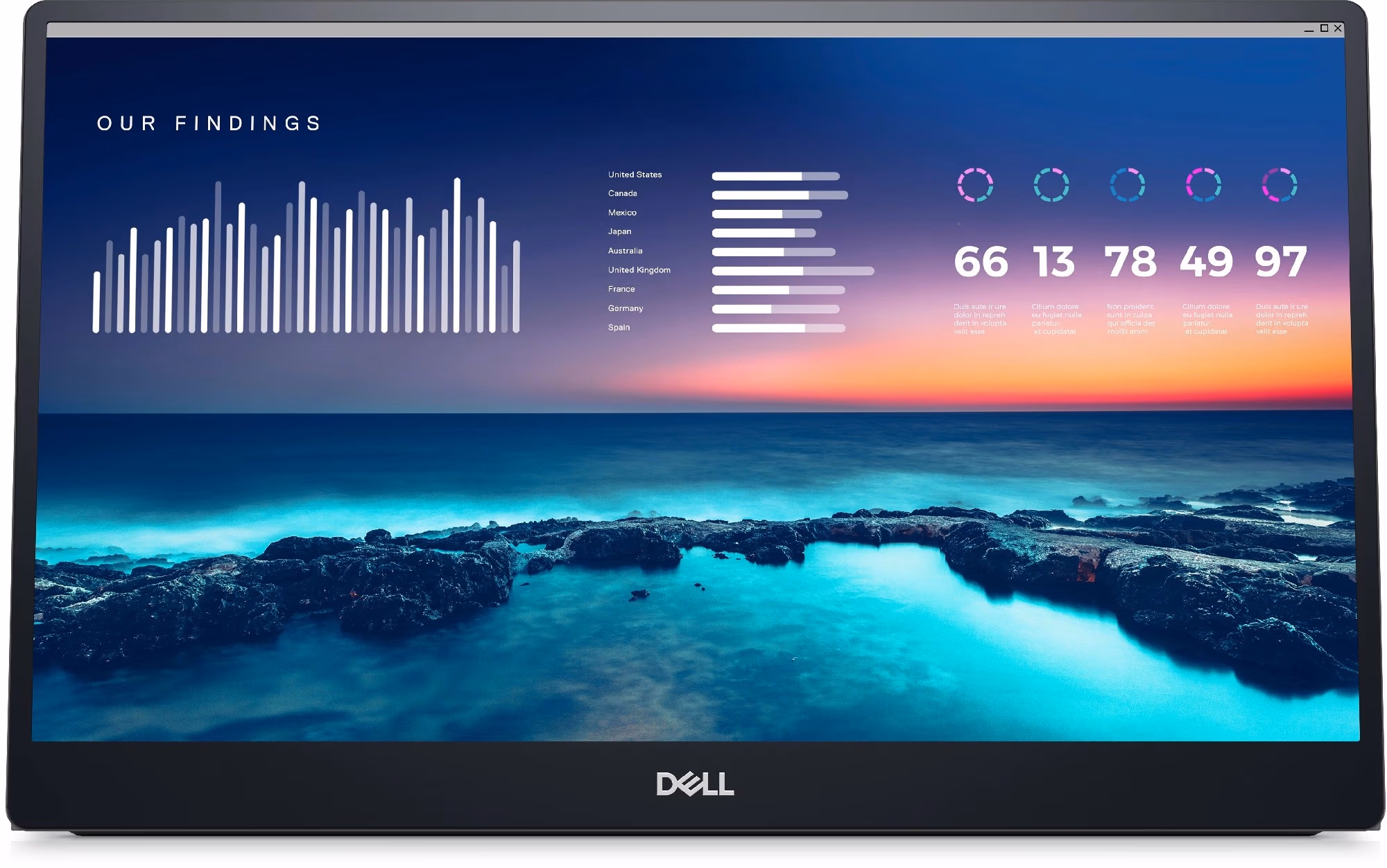 14.0” Портативный Монитор DELL P1424H / 6ms / FHD / Black