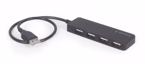 USB Hub Gembird UHB-U2P4-06 / 4 x USB 2.0 / 30 cm cable / black