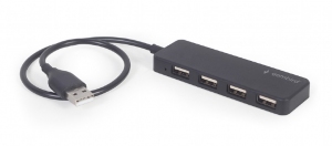USB Hub Gembird UHB-U2P4-06 / 4 x USB 2.0 / 30 cm cable / black thumbnav 1