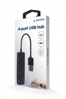 USB Hub Gembird UHB-U2P4-06 / 4 x USB 2.0 / 30 cm cable / black thumbnav 3