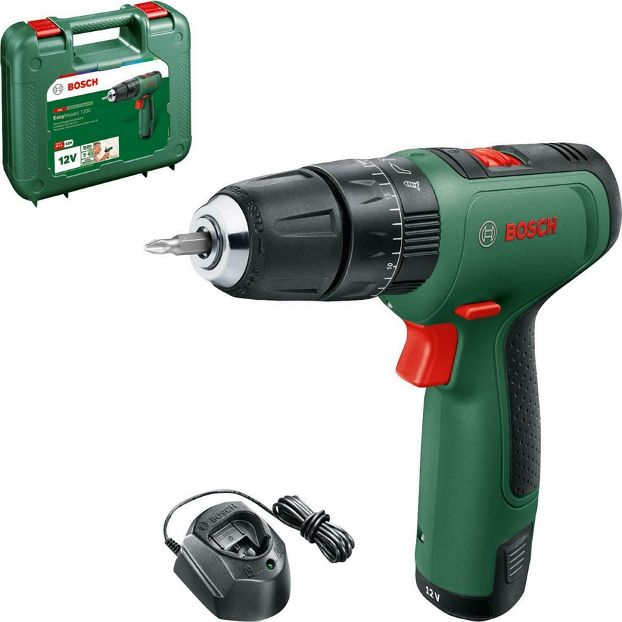 Masina de gaurit si insurubat  cu acumulator Bosch EasyImpact 1200, 06039D3104 photo 1