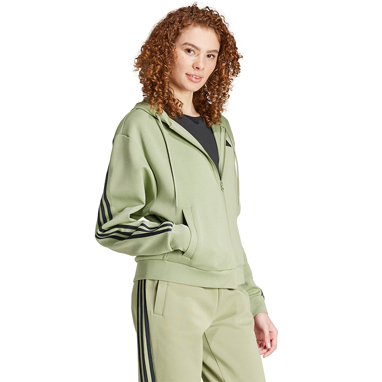 Hanorac Adidas W FI 3S FZ HD XXS Verde Femei photo 3