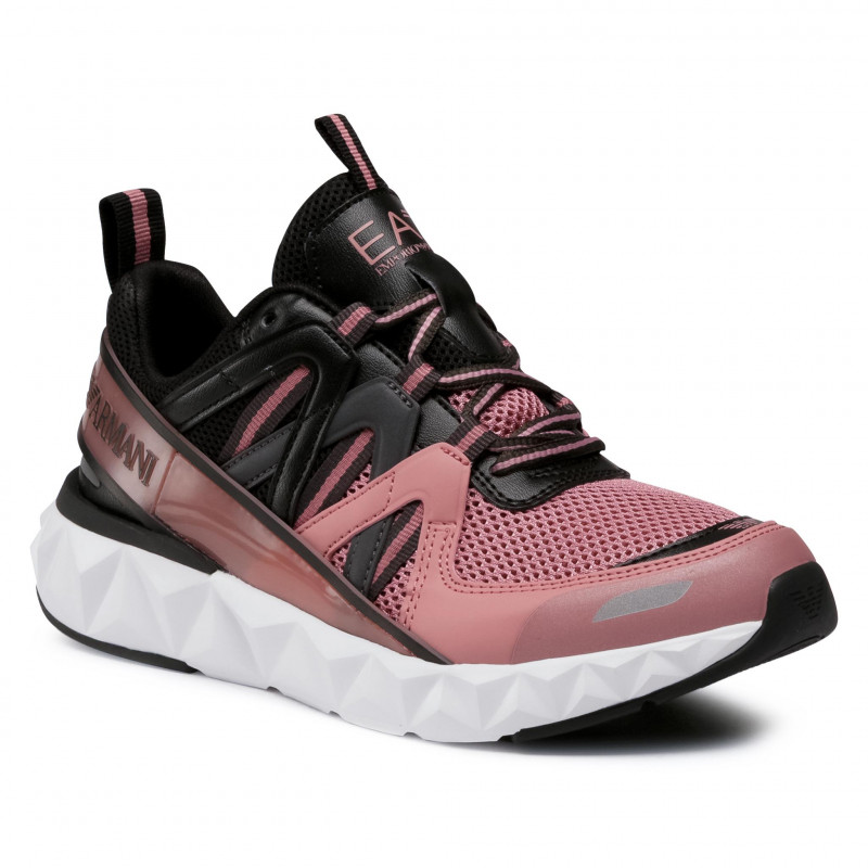 Кроссовки EA7 EMPORIO ARMANI SNEAKER PU CALF+NUBU / Унисекс / / Черный/Розовый photo 3