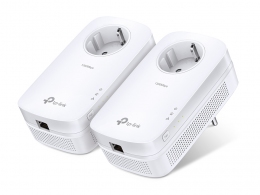 TP-LINK TL-PA8010P Kit, AV1300 Powerline Adapter Starter Kit with AC Passthrough, 2x2 MIMO, Beamforming, 1300Mbps Powerline Datarate, 1 Gigabit LAN Port, HomePlug AV2, Green Powerline, Plug and Play, Pair Button, Range 300 meters in house thumbnav 1
