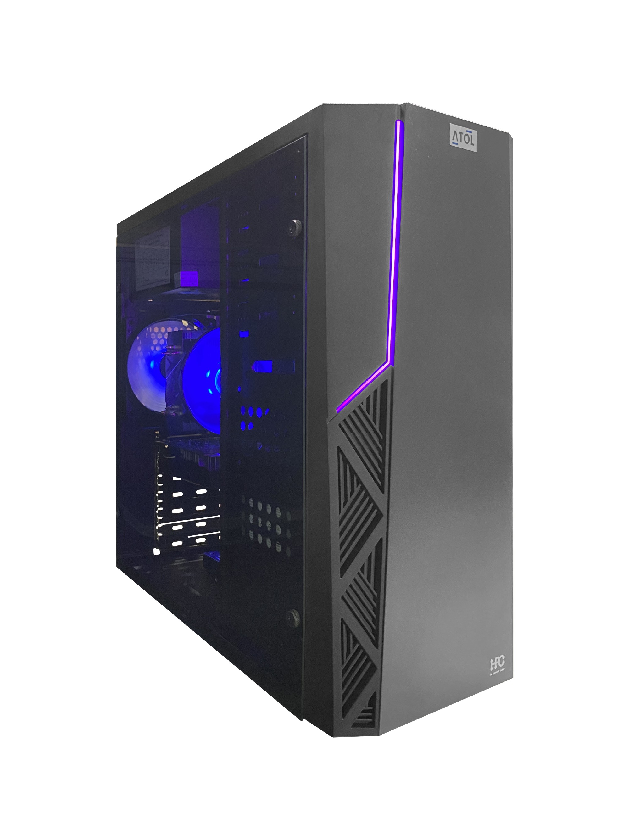 ATOL PC1050MP - Gamer #9.2: AMD Six-Core Ryzen 5 4500 6C/12T 3.6-4.1GHz/ MB A320M/ RAM 16GB DDR4 3200/ 2.5" SSD 480GB/ VGA GeForce GT1050 Ti 4GB GDDR5/ Case HPC P-02  ATX/ PSU 650W, OS Linux photo 1