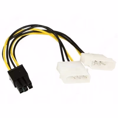 Adapter cable PCI-E - Gembird CC-PSU-6 Internal Power Adapter cable for PCI-E 6pin, 1 x 5.25” Power male to 1 x 5.25” Power female and PCI-E 6pin connector 