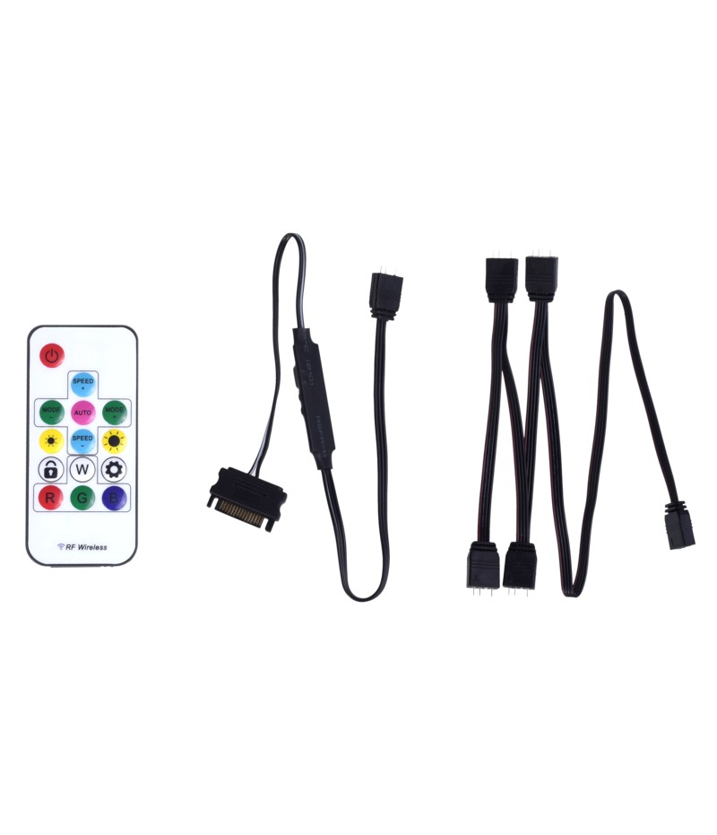 XILENCE LQZ.ARGB_Set Cable (XZ171), Cooling Control Set for ARGB components: 5V D/P 3PIN connections, 1 x Receiver, 1 x Remote Controller, 1x 1 to 4 ARGB Splitter photo 1 XILENCE LQZ.ARGB_Set Cable (XZ171), Cooling Control Set for ARGB components: 5V D/P 3PIN connections, 1 x Receiver, 1 x Remote Controller, 1x 1 to 4 ARGB Splitter photo 1