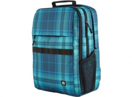 16.1” NB Backpack - HP Campus XL Tartan Plaid Backpack - Extra-Padded Floating Laptop Pocket, a Double-Coil, Lockable Zipper, Rain-repellant Material. thumbnav 2