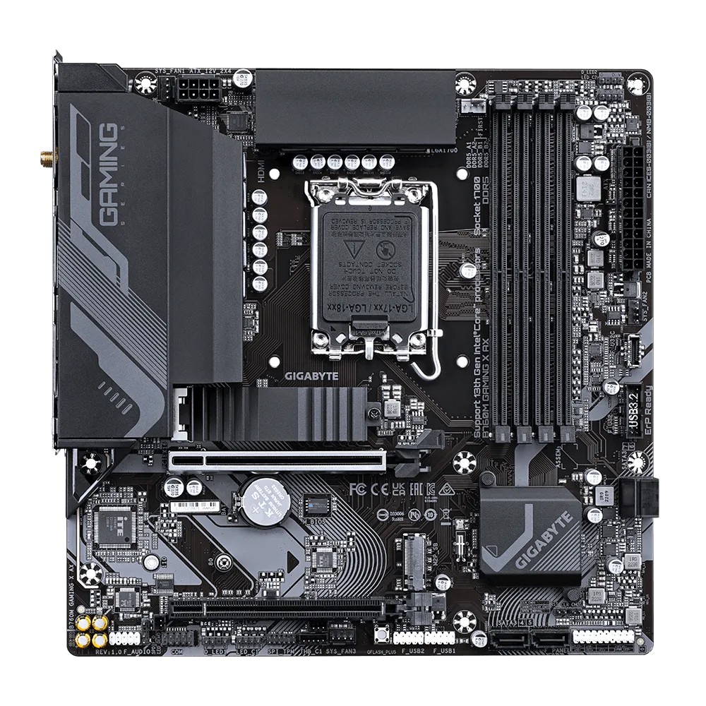 Материнская плата GIGABYTE B760M GAMING X AX / 1700 / B760 / DDR5 / mATX photo 2