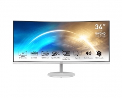 34.0” Монитор MSI PRO MP341CQW/ Curved/ 4K/ 21:9/ 1ms/ 100Hz/ White thumbnav 1
