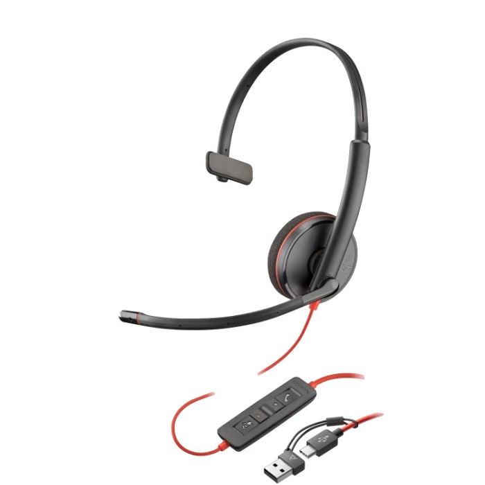 Casti Poly Blackwire 3210 / USB-C / Black photo 1