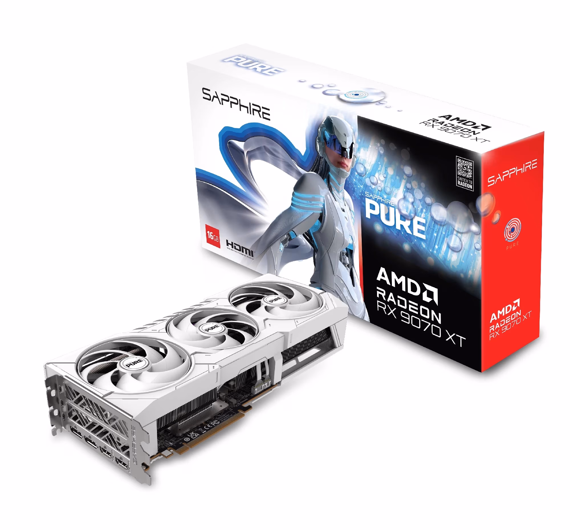 Placa video Sapphire PURE Radeon RX 9070 XT / 16GB / GDDR6 / 256bit
