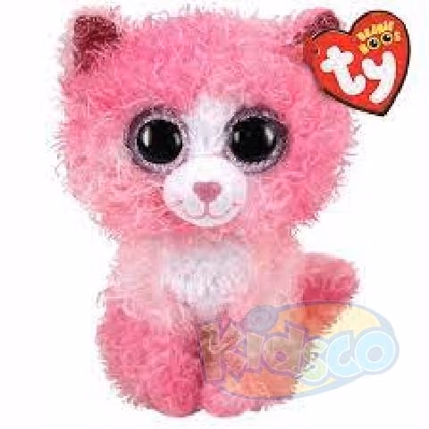 TY TY36308 Bb Reagan - Pink Cat With Curly Hair 15cm