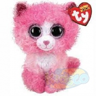 TY TY36308 Bb Reagan - Pink Cat With Curly Hair 15cm thumbnav 1