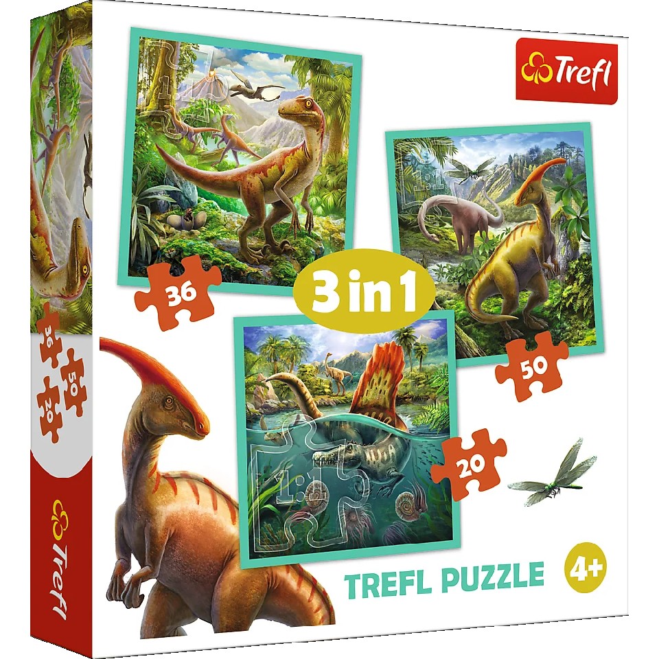 Trefl 34837 Puzzles 3In1 World Of Dinosaur photo 1
