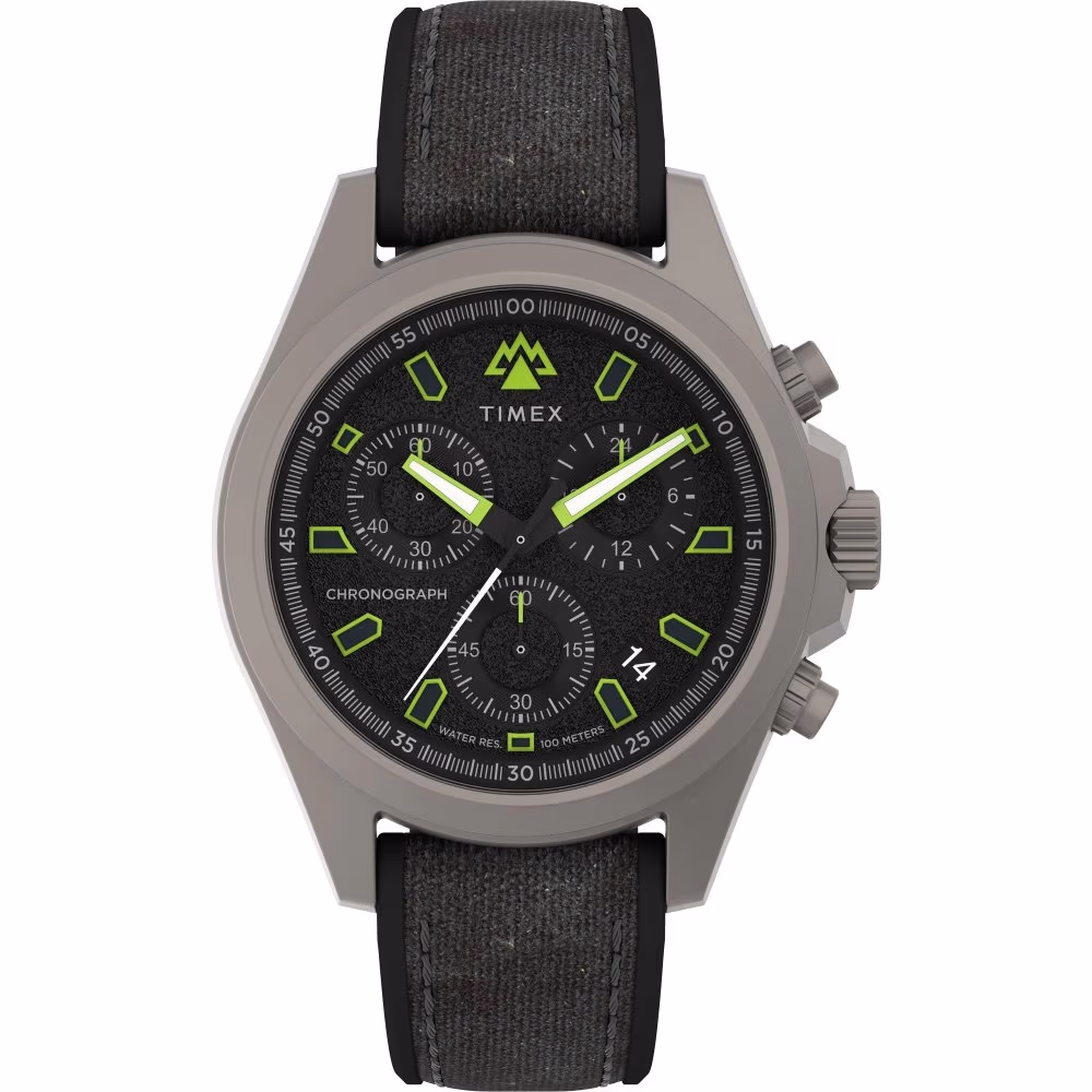 Expedition North® Field Chrono 43mm Recycled Mixed Materials Strap Watch