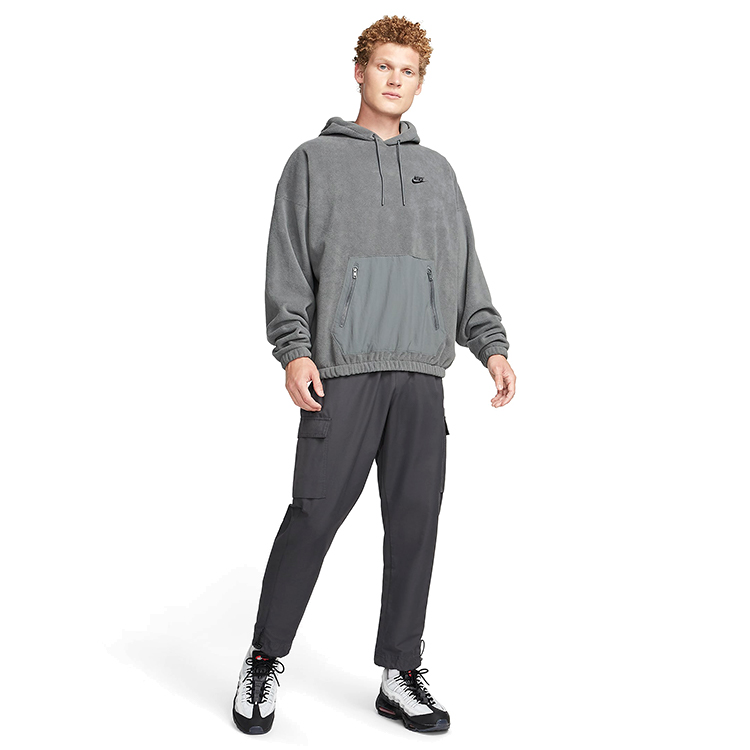 Мужская Толстовка Nike M NK CLUB+ POLAR FLC PO HOODIE XL Серый photo 3