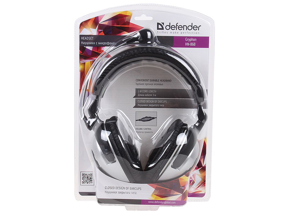 Наушники Defender Черный / / Черный photo 4