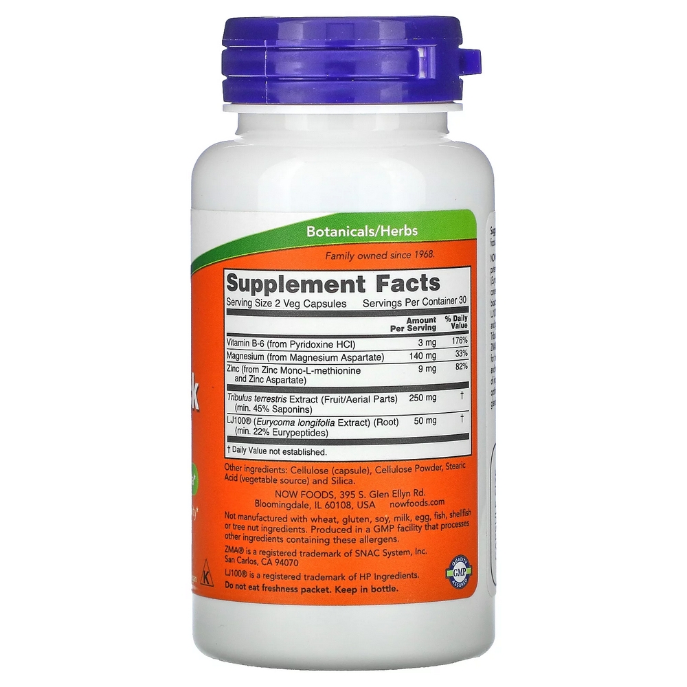 Витамины Now Foods TESTO JACK 100   60 VCAPS photo 3
