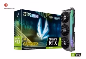 ZOTAC GeForce RTX 3070 Ti AMP Holo 8GB GDDR6X, 256bit, 1830/19000Mhz, Ampere, PCIeX16 4.0, Triple Fan / IceStorm 2.0, 2.5 Slot, 1xHDMI, 3xDP, Active Fan Control/FREEZE Fan Stop, SPECTRA 2.0 RGB, Holo Black Design, Metal Wraparound RGB Led Backplate, Prem