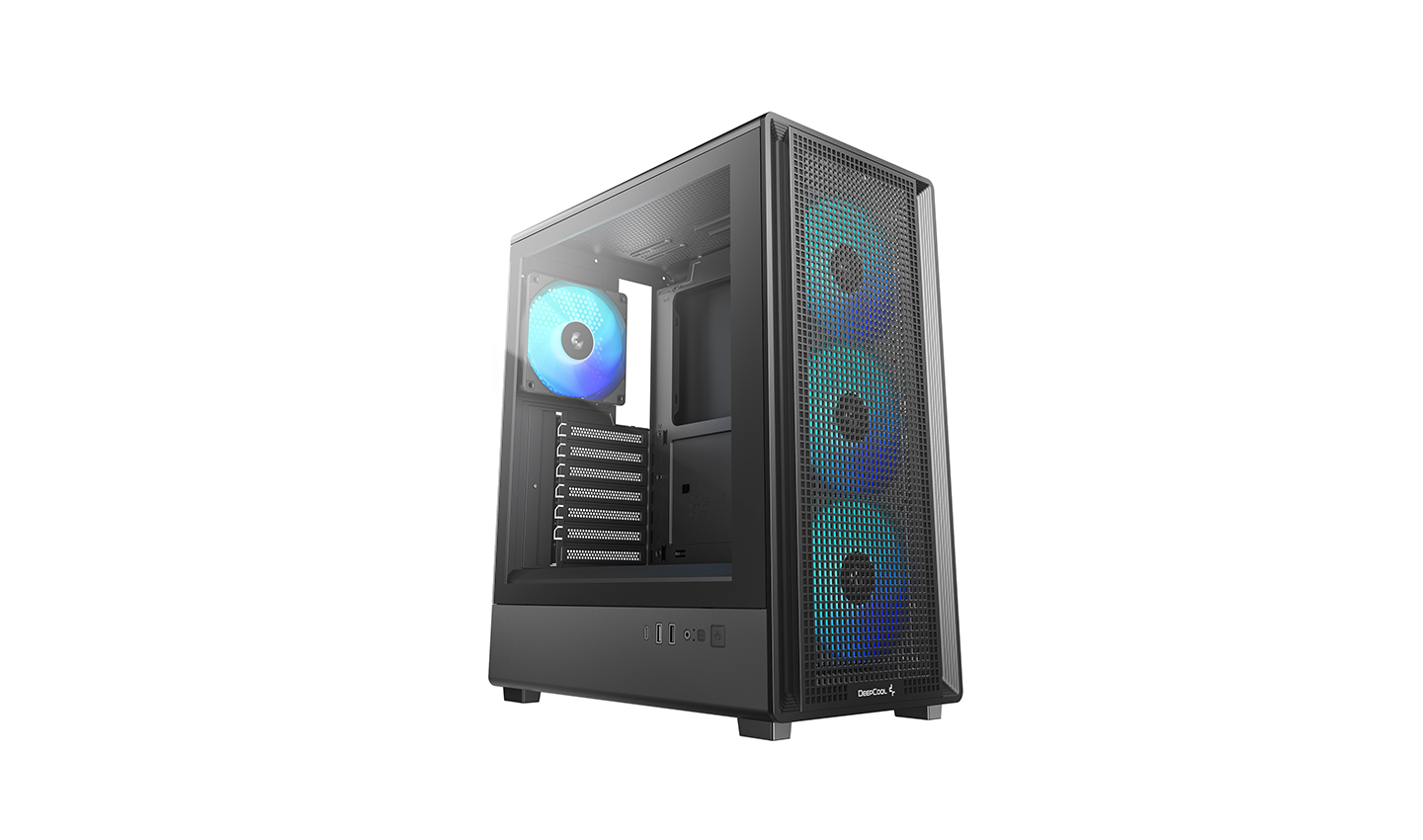 Корпус DEEPCOOL CC550 4F / w/oPSU / Side panel / 4x120mm / ATX / Black photo 1